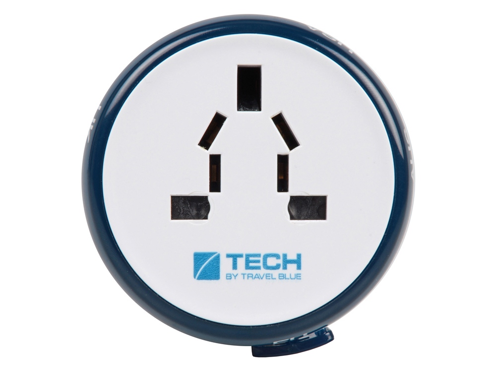 картинка Адаптер Travel Blue Twist & Slide Travel Adaptor, голубой/белый от интернет-магазина сувениров и бизнес-подарков Gifts-Moskva.RU г. Москва