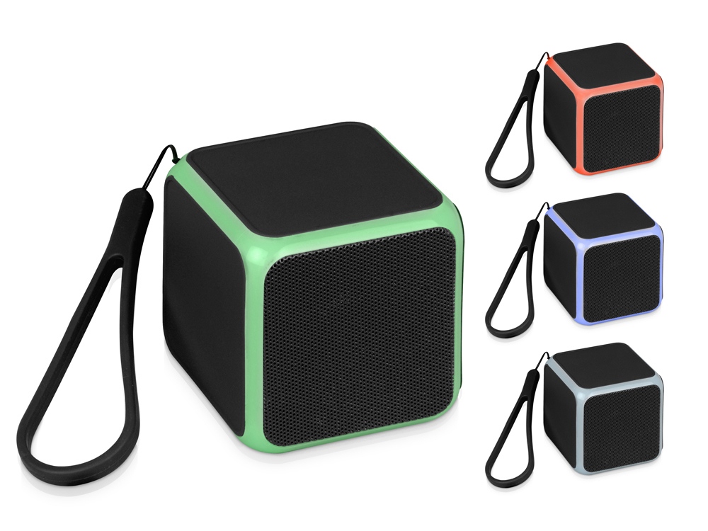 картинка Портативная колонка Cube с подсветкой, черный от интернет-магазина сувениров и бизнес-подарков Gifts-Moskva.RU г. Москва