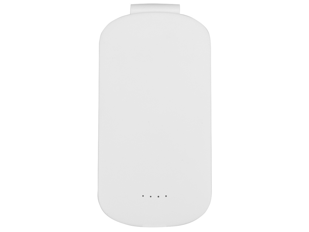 картинка Портативное зарядное устройство Pin на 4000 mAh с большой площадью нанесения и клипом для крепления к одежде или сумке, белый от интернет-магазина сувениров и бизнес-подарков Gifts-Moskva.RU г. Москва