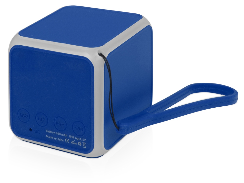 картинка Портативная колонка Cube с подсветкой, синий от интернет-магазина сувениров и бизнес-подарков Gifts-Moskva.RU г. Москва