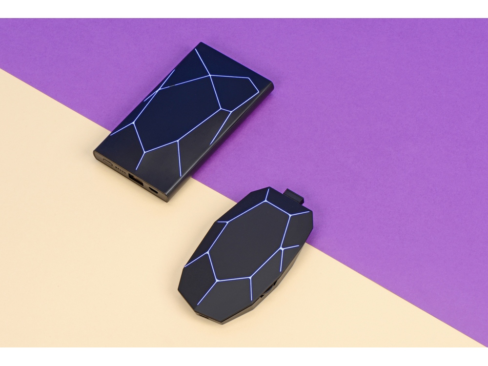 картинка Портативное беспроводное зарядное устройство Geo Wireless, 5000 mAh, черный от интернет-магазина сувениров и бизнес-подарков Gifts-Moskva.RU г. Москва