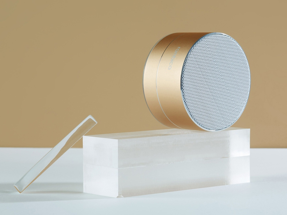 картинка Портативная акустика Rombica Mysound BT-03 4C, золотистый от интернет-магазина сувениров и бизнес-подарков Gifts-Moskva.RU г. Москва