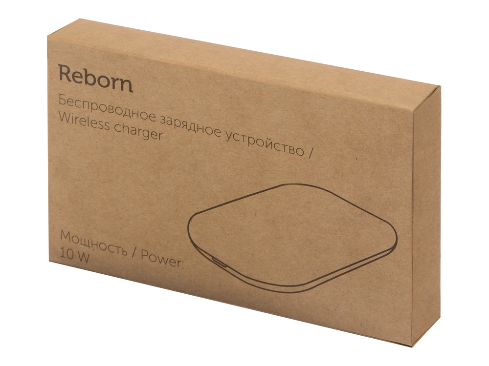 картинка Беспроводное зарядное устройство из rPET Reborn, 10 W, серый от интернет-магазина сувениров и бизнес-подарков Gifts-Moskva.RU г. Москва