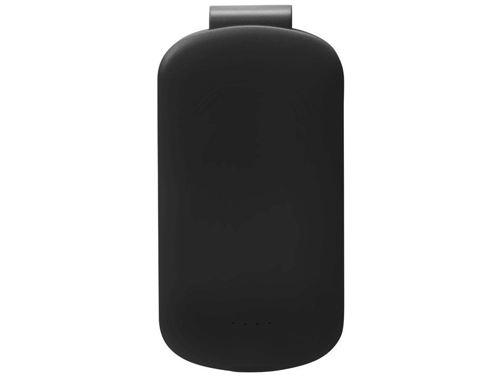 картинка Портативное зарядное устройство Pin на 4000 mAh с большой площадью нанесения и клипом для крепления к одежде или сумке, черный от интернет-магазина сувениров и бизнес-подарков Gifts-Moskva.RU г. Москва