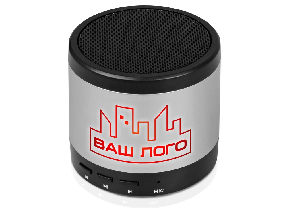картинка Портативная колонка Ring neon с красной подсветкой корпуса, серебристый от интернет-магазина сувениров и бизнес-подарков Gifts-Moskva.RU г. Москва