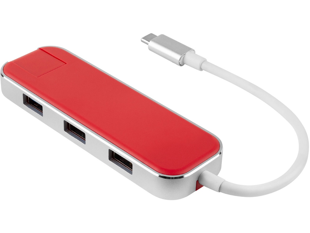 картинка Хаб USB Rombica Type-C Chronos Red от интернет-магазина сувениров и бизнес-подарков Gifts-Moskva.RU г. Москва